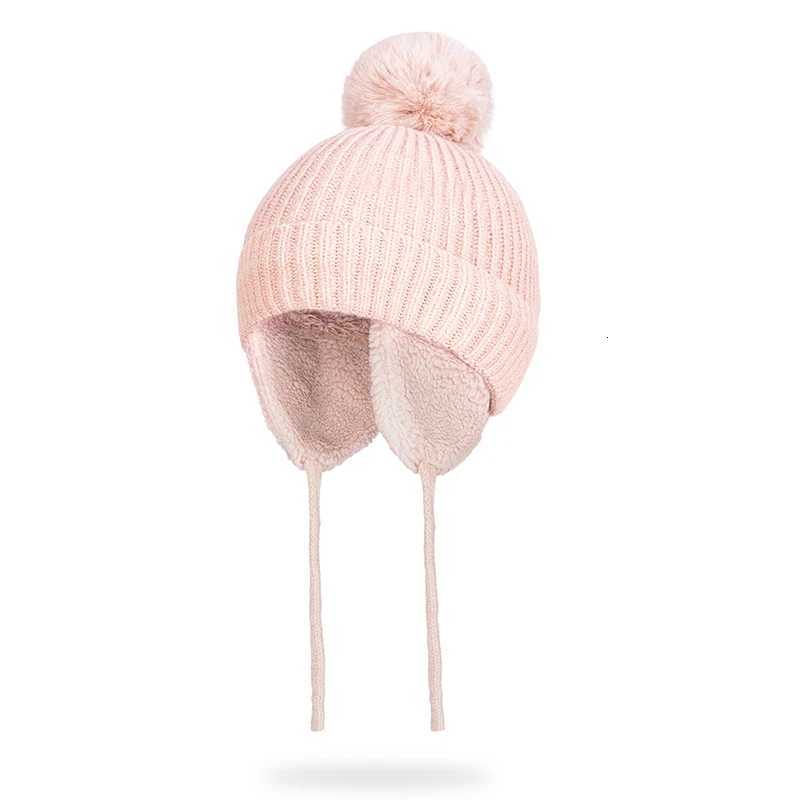 310Y childrens hats warm hats for boys and girls in autumn and winter baby woolen hats parentchild style fleece earproteL251024