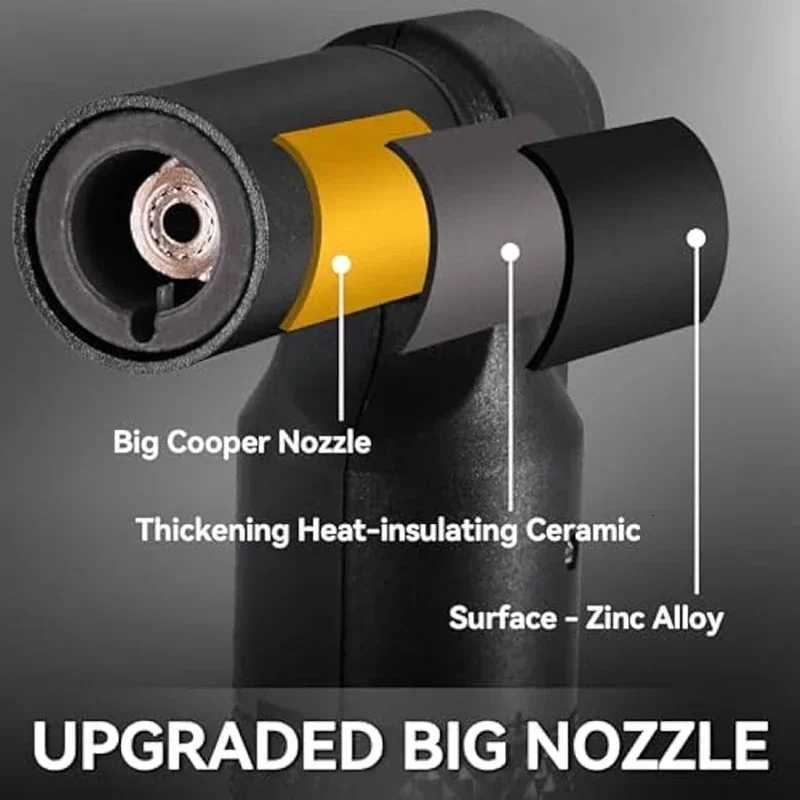 Metal Hightemperature High Firepower Inflatable Lighter Windproof Jet Flame Portable Torch Outdoor Camping Barbecue Lighter D251024