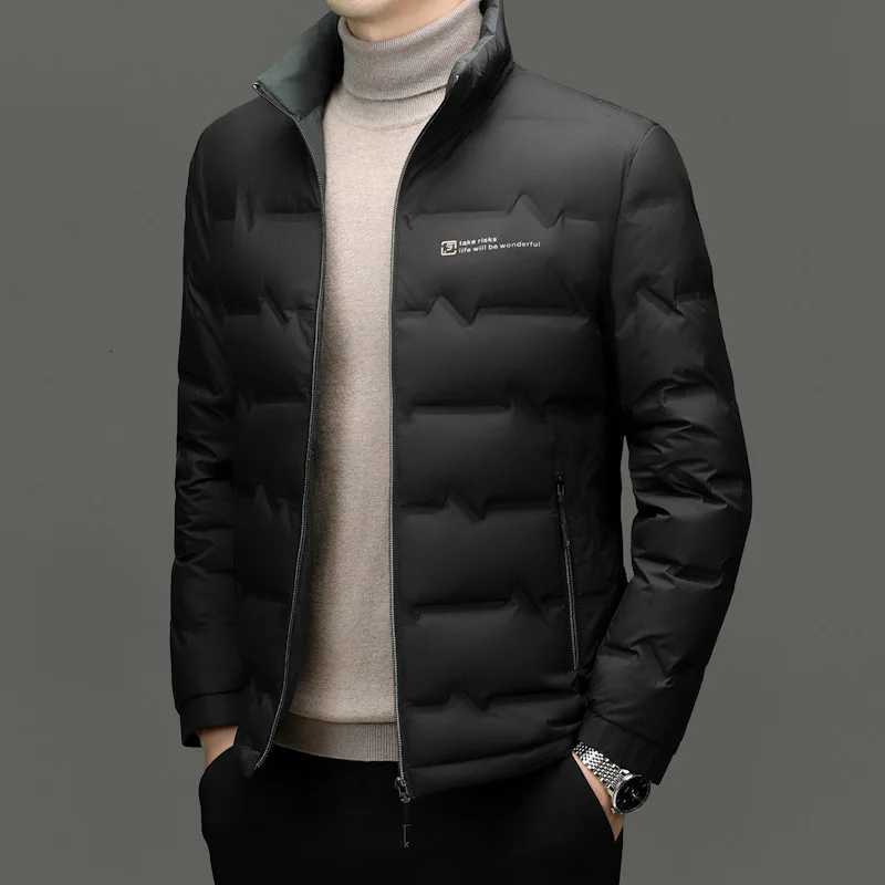 High Quality Fashion Winter New Suit Collar Down Jacket Men Remove Fashion Business Casual White Duck Down Warm Mens Coat Z251024