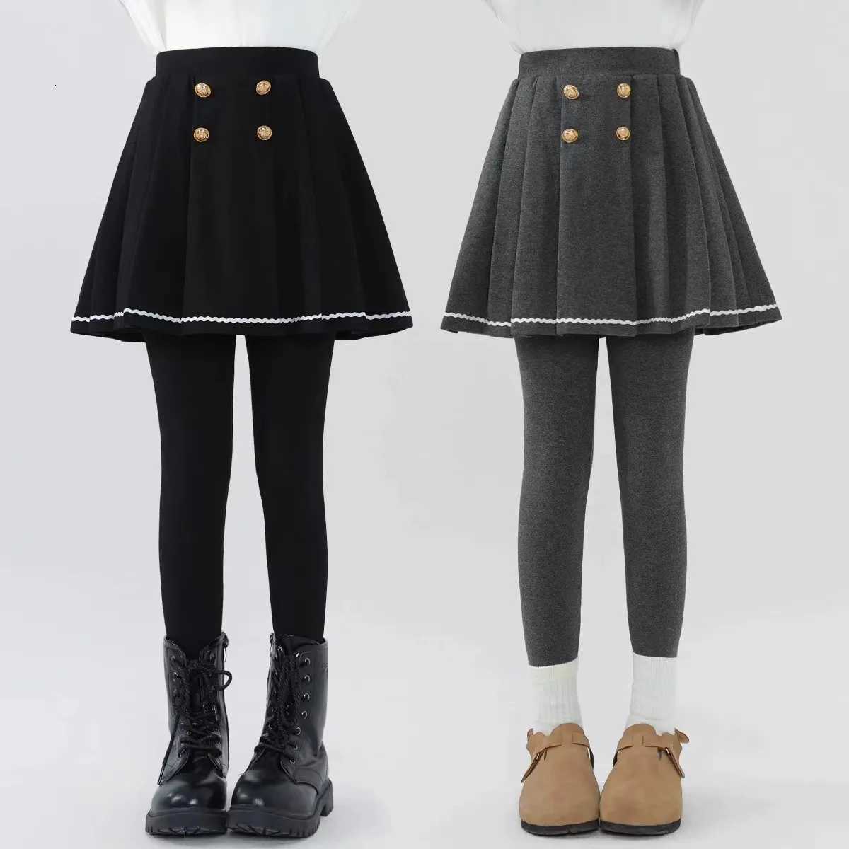 New Arrival Cotton Skinny Big Kids Girls Skirt Leggings High Elastic Solid Spring Teenage Girls Yoga Pants for 120160cmT251024