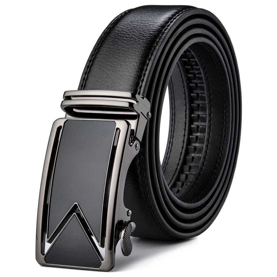Plyesxale Men Belt 2024 Cowhide Genuine Leather Belts For Men Luxury Automatic Buckle Belts Brown Black Cinturones Hombre B55 W251024
