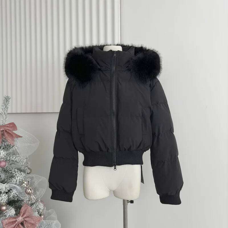 Faux Collar Hooded Short Cotton Coats Tops Thicken Warm Fashion New Parkas Casual Chaquetas Winter Korea Women Jackets Casaco