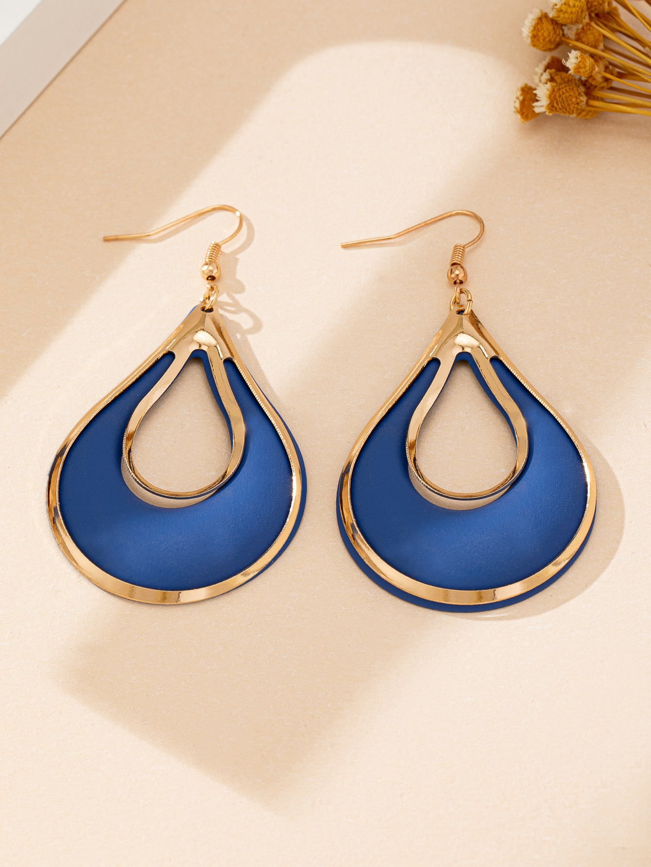 Designer earrings Luxury earrings Waterdrop multi-color niche high-end light luxury metal earrings gold earrings free shipping gift for women
