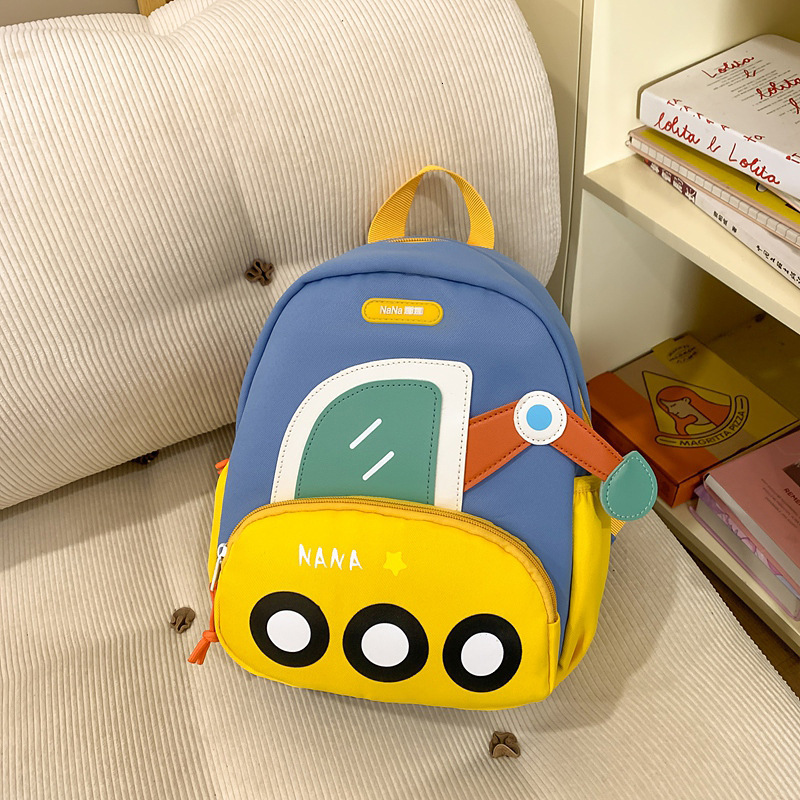 New hot selling excavator backpack designer backpack for boys and girls, cute and lightweight, reducing burden, small car, children's backpack