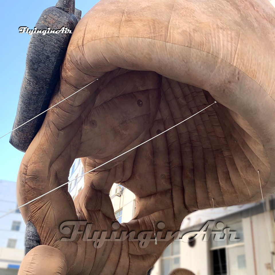 Huge Hanging Inflatable Skull Mask Model Outdoor Halloween Decorations 6m Air Blow Up Monster Head For Club Party And Building Wall Decoration