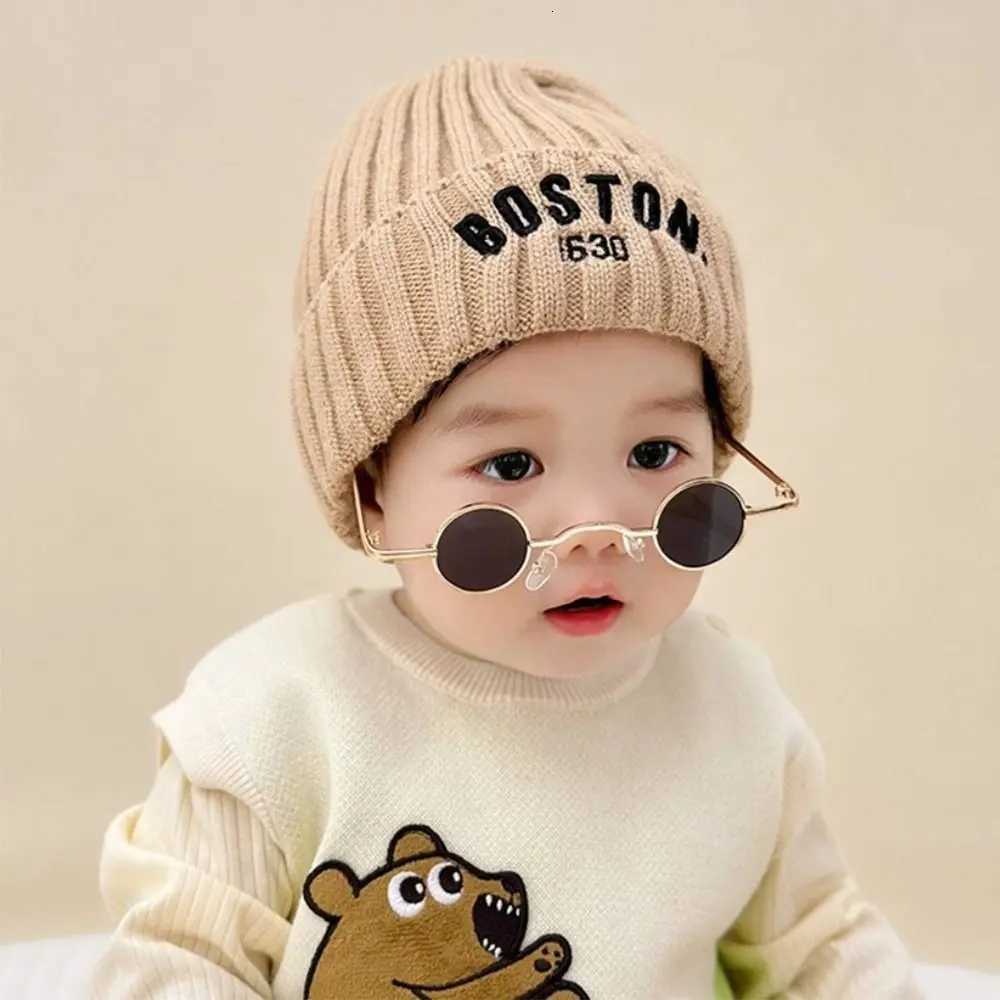 Winter Wool Baby Warm Ear Protection Hat Kids Earmuffs Cap Cartoon Toddler Woolen Knitted Hats 15 Years Children BeaniesL251024