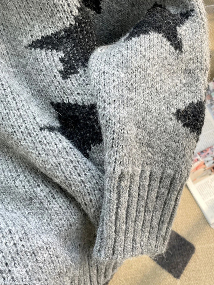 Jmprs Stars Vintage Women Sweaters Y2K Streetwear Long Sleeve Loose Knitted Jumper American Casual Harajuku Letter Pullovers 251023