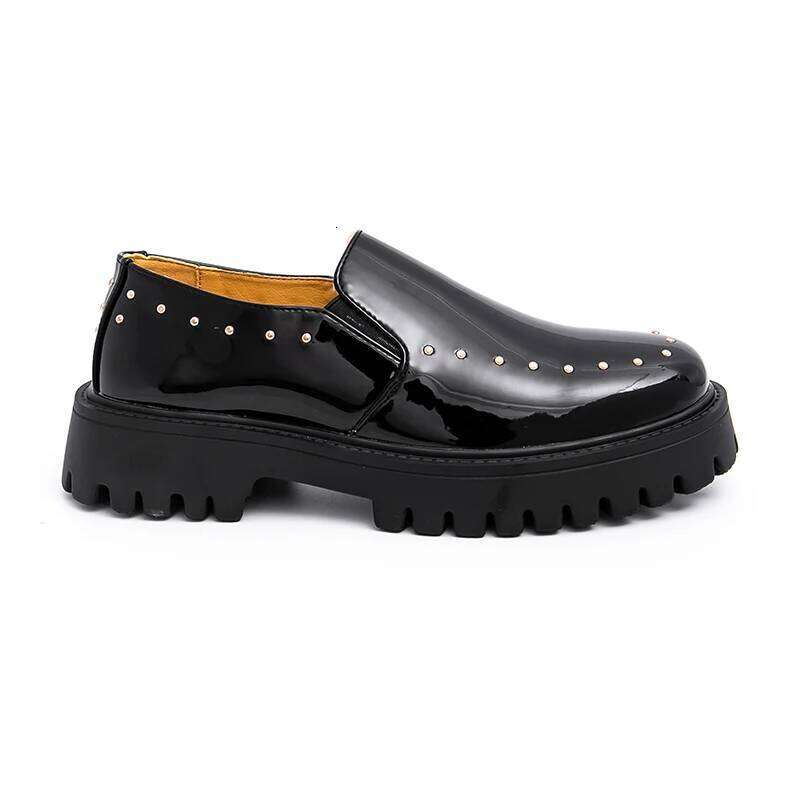 Patent Men Dress Brand Handmade Fashion Platform Elegant Leather Wedding Oxfords Height Increasing Shoes
