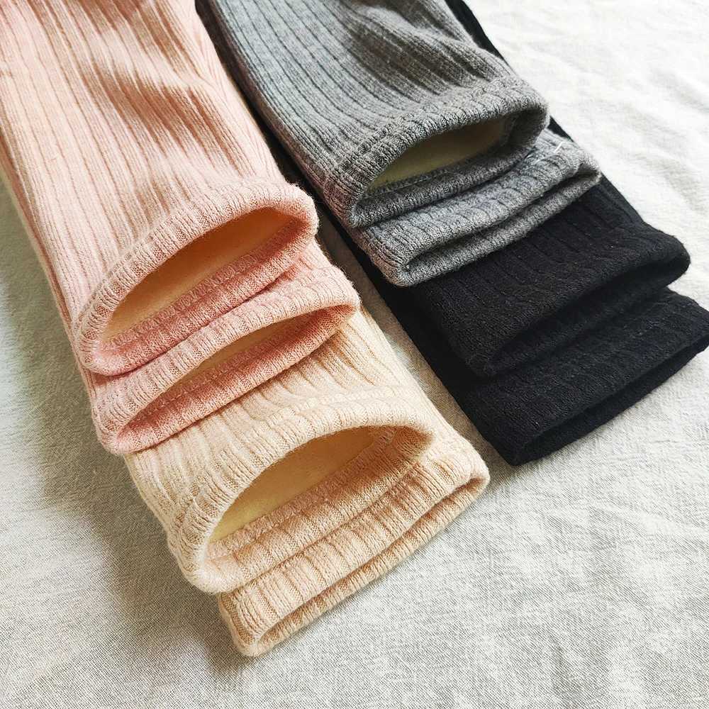 Kids Clothing Thicken Warm Cashmere Pants For Girls Autumn Winter Korean Childrens Plus Velvet Trousers Girls LeggingT251024
