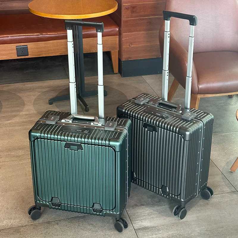 Side opening small short distance luggage business travel trolley 18 inch horizontal boarding password box Boarding CaseW251024