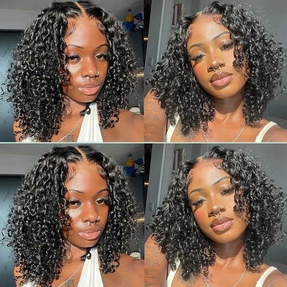 Brazilian Short Bob 100 Human Hair 13x4 Lace Frontal Human Hair Deep Wave 13x4 Lace Front Curly 4x4 Lace Closure Wigs For Women W251023