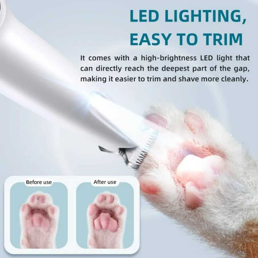Cordless Electric Dog Paw Trimmer with Nail Grinder for Precise Grooming Low Noise Pet Grooming Kit Ideal for Trimming Nails H Z20251024