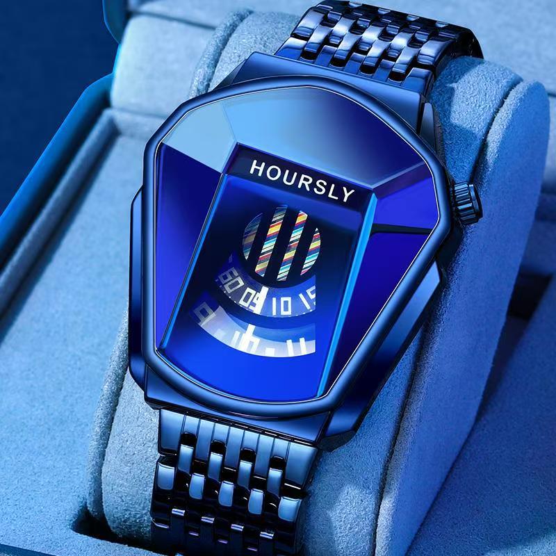 Stylish Mens Alloy Timepiece: Waterproof Quartz Designer Wristwatch