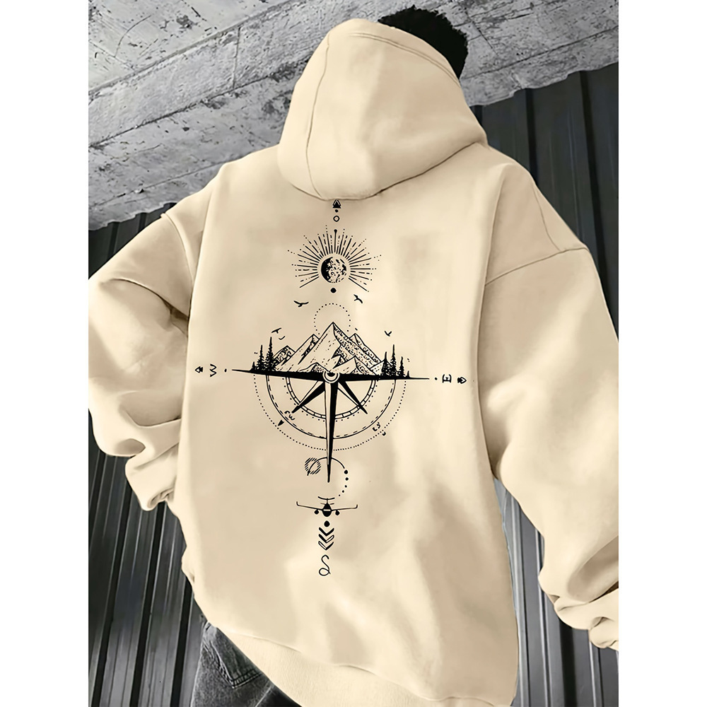 Cross-border Foreign Designer Hoodie Jacket Tracksuit Men Polo Veste Coat Trade Loose Printed Hooded Sweatshirt Men's 2025 New Design Sense Hoodi