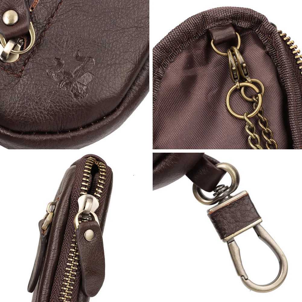 KAVIS Coin Purse Genuine Leather Men Wallet Mini Short Zipper Soft Purses Key Bag Gift For Money Pocket Small Holder for Key Z251023