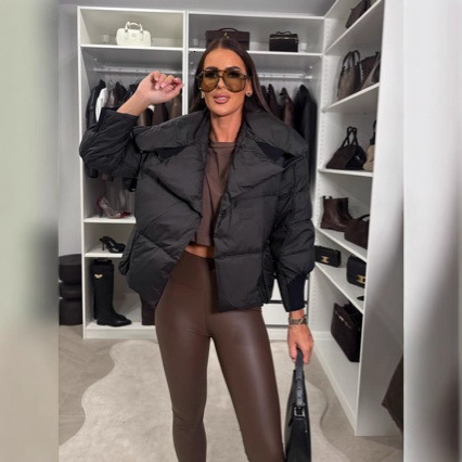 2025 Short Puffer Jacket Women Winter New High-End Stylish Thickened Warm Cotton Coat for Petite Figures