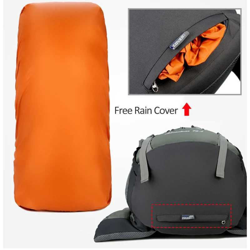 75L Camping Backpack Travel Sport Bag With Rain Cover Climbing Mountaineering Trekking Outdoor Rucksack Hiking Bag Shoulder Men J251024