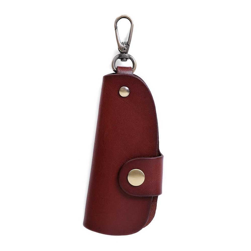 JOYIR Genuine Leather Key Wallet Men Organizer Housekeeper Keychain Vintage Cow Leather Key Case Male Key Holder Z251023