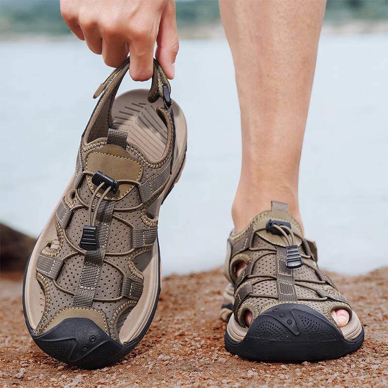 Paul Camel Sandals for Men Summer Breathable Water Shoes Non-Slip Closed-Toe Footwear Ideal for Outdoor Casual Sports & Beach Activities