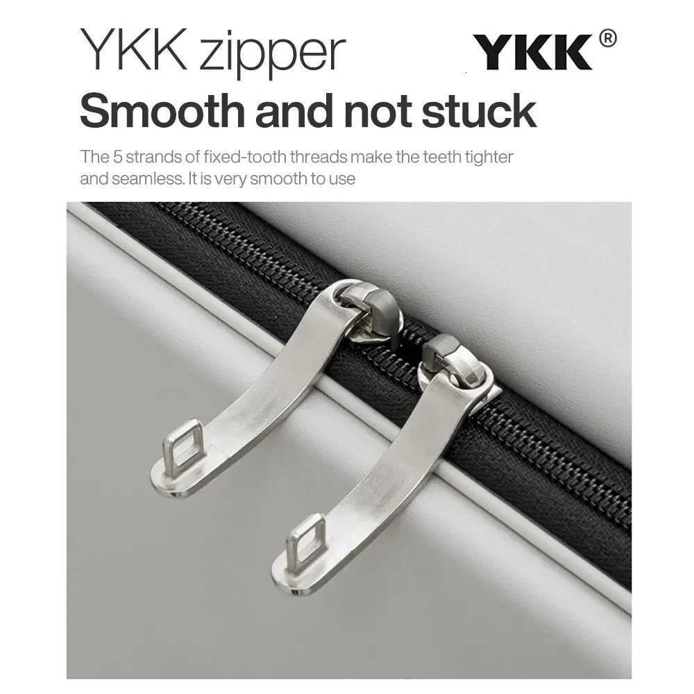 Mixi 2024 New Design Wide Handle Suitcase Men CarryOn Luggage Women Travel Trolley Case 20 Inch Cabin PC Aluminum Frame M9275W251024