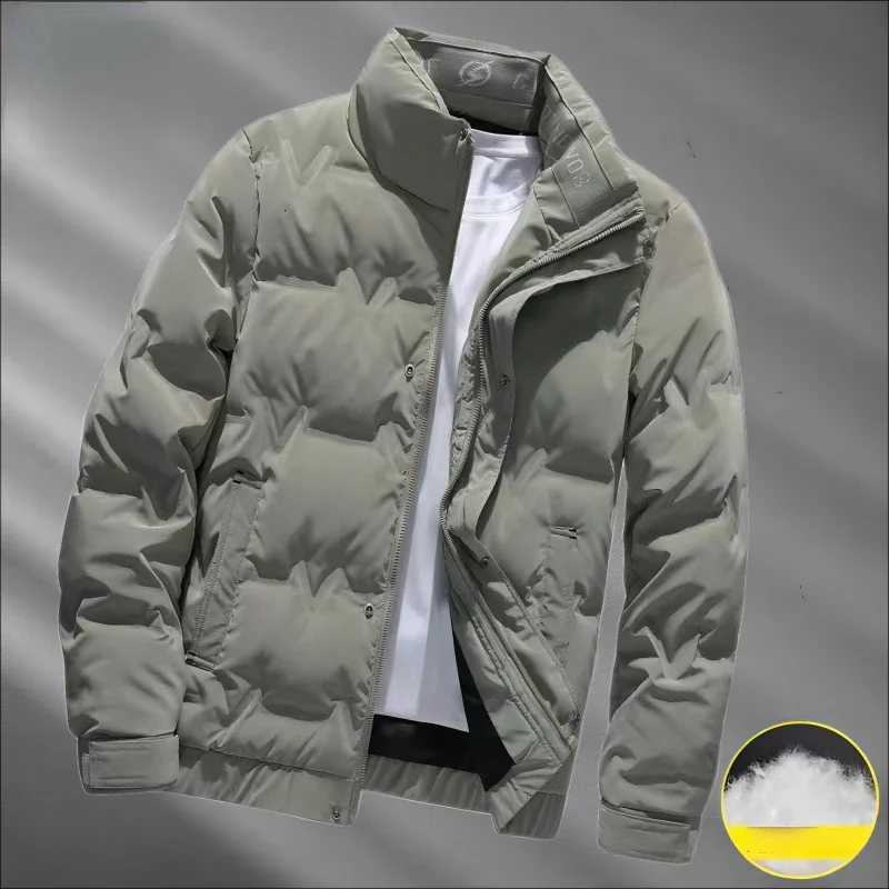 Down Jacket Men Winter Warm Down Coat Windproof Standup Collar Bomber Zipper Parkas Lightweight Jacket Thick Mens Clothing Z251024