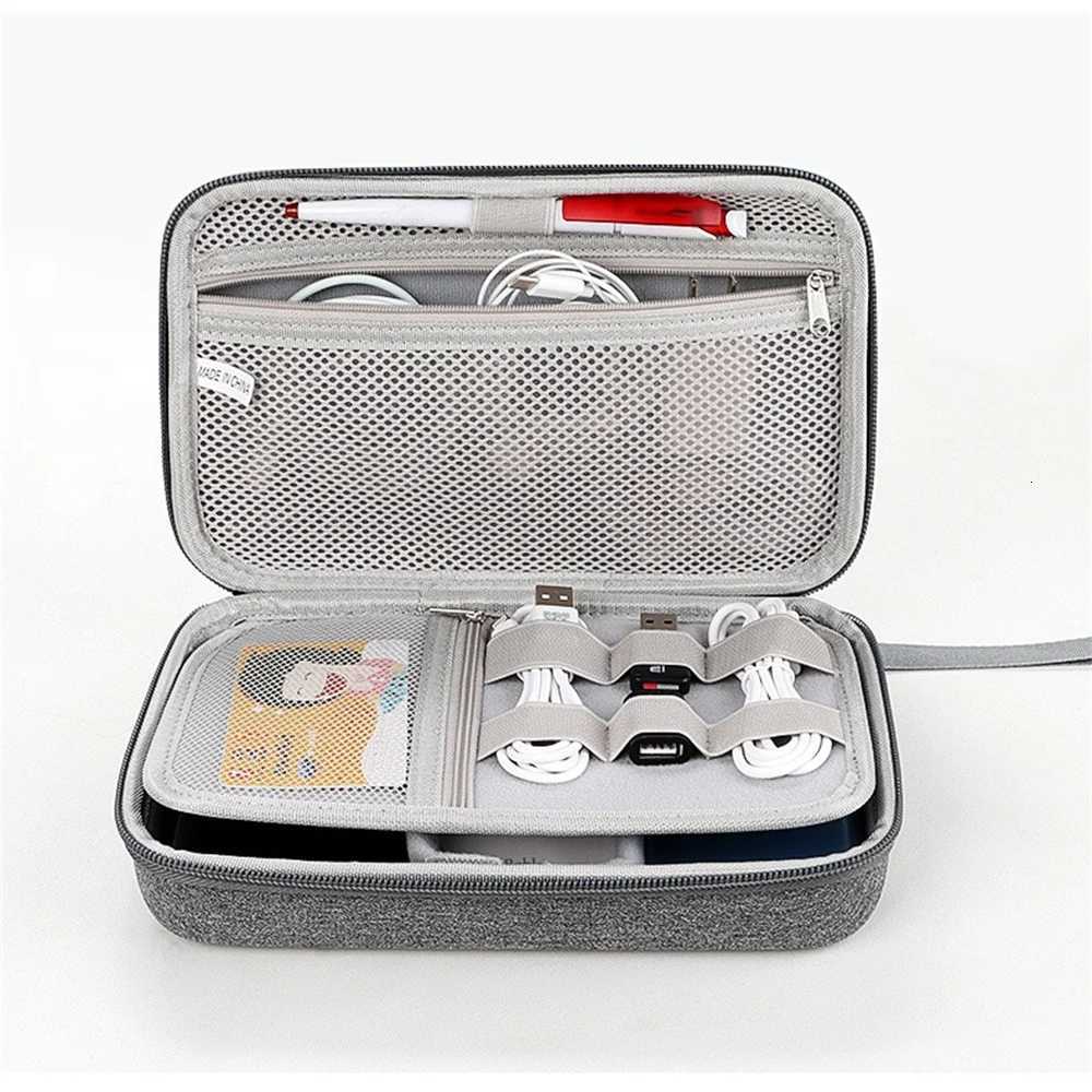 Large Capacity Travel Electronics Accessories Organizer Tablet Hard Disk Cable Portable Storage Bag EVA Duricrust AirbagT251024