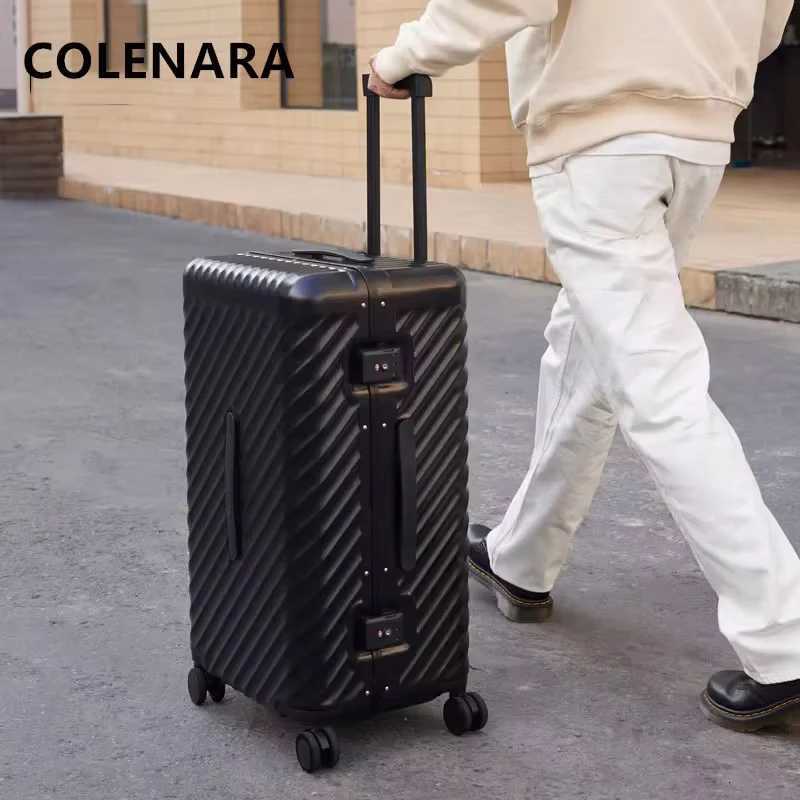 COLENARA ABSPC Suitcase 20 Inch Boarding Case 2426Mens Trolley Case 28Trolley Style Travel Bag Womens Rolling LuggageW251024