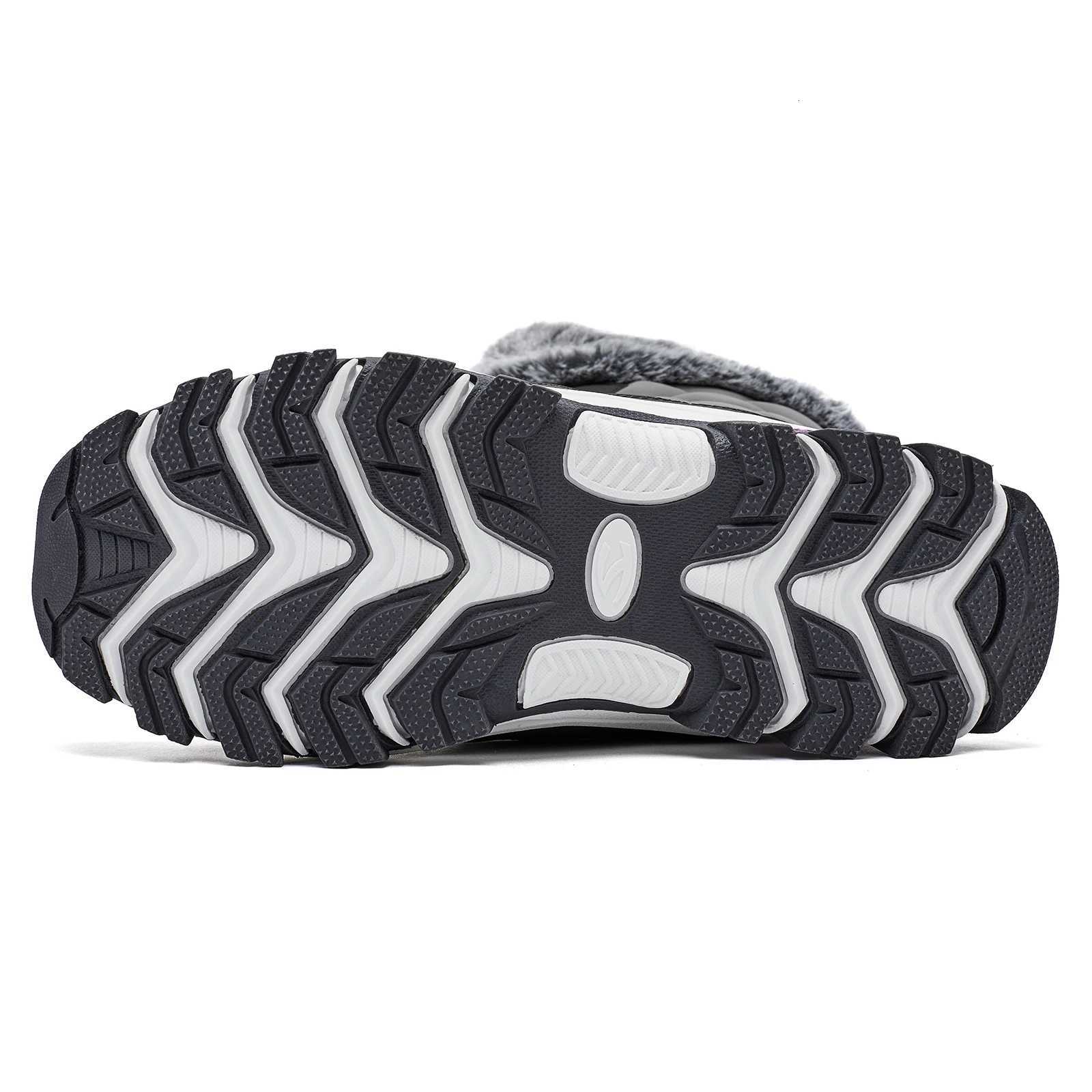 HOBIBEAR Winter Snow Boots Womens Non Slip Outdoor Waterproof Mid Calf Boots with Warm Faux Fur Lined Fashion Shoes W251024