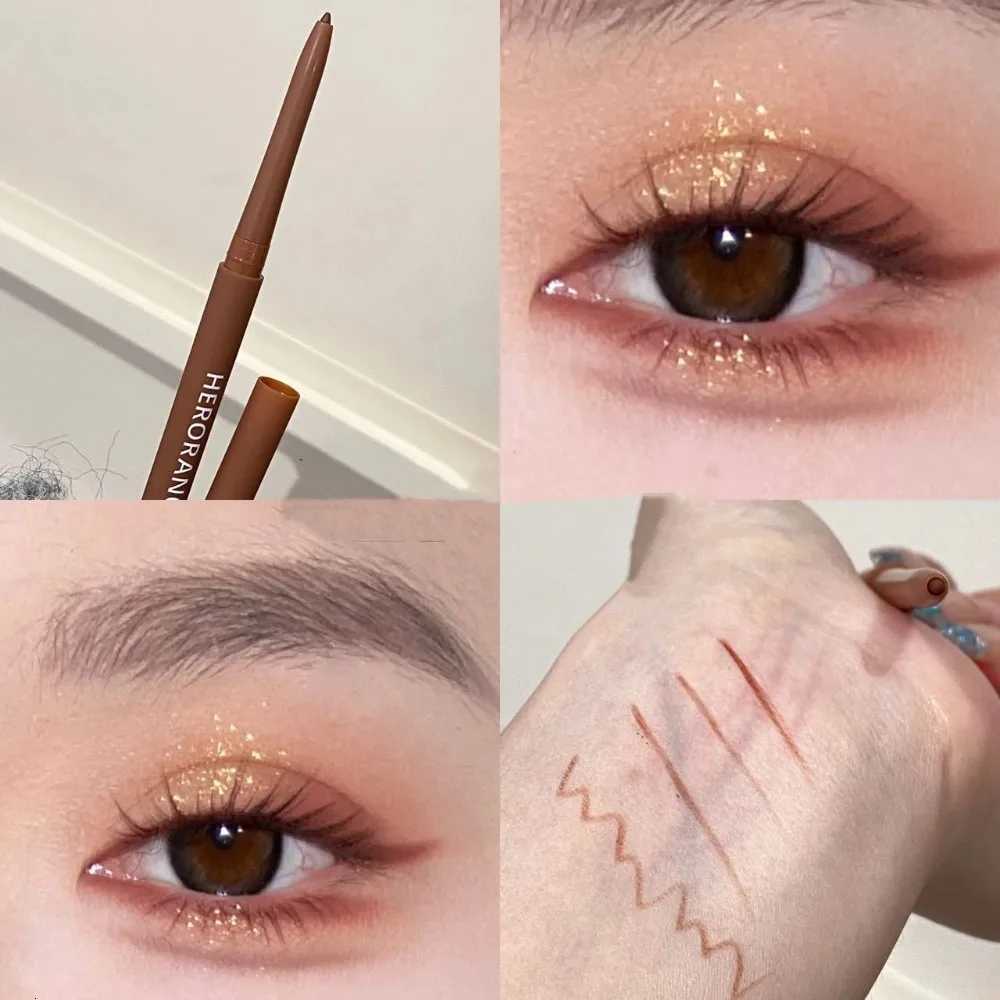Ultrafine Gel Eyeliner Pencil Black Brown Under Eye Liner Pen Waterproof Matte Lying Silkworm Quick Drying Lasting Eyes MakeupL251024