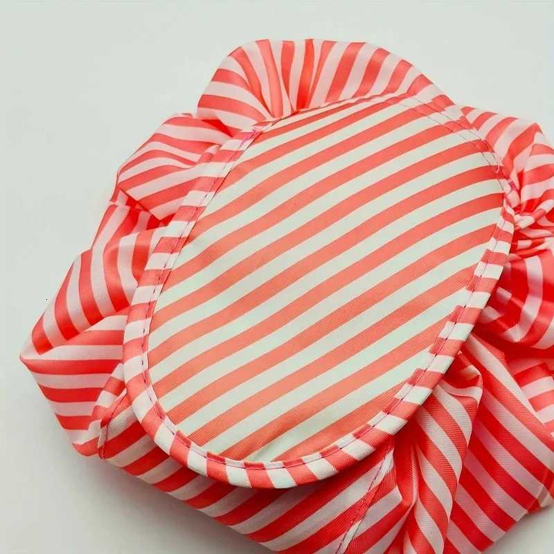 Polyester Lazy Drawstring Makeup Bag Portable Travel Storage Bag One PackT251024