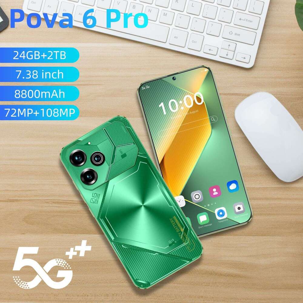 Pova Pro Smartphone Inch Incell Large Screen GB Fast Charging G Full Network Octa Core CPU