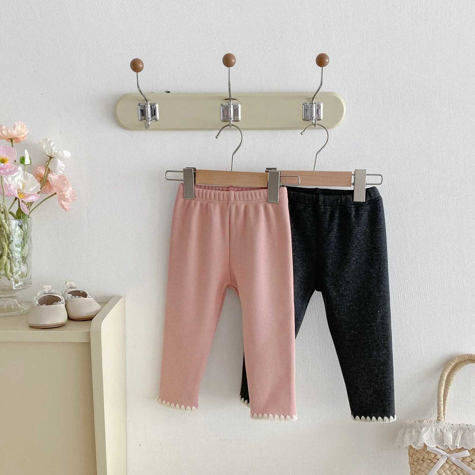 2025 Winter New Girls Lace Leggings Plus Velvet Thick Children Warm Trousers Cotton Baby Girl Fleece Leggings Kids ClothesT251024