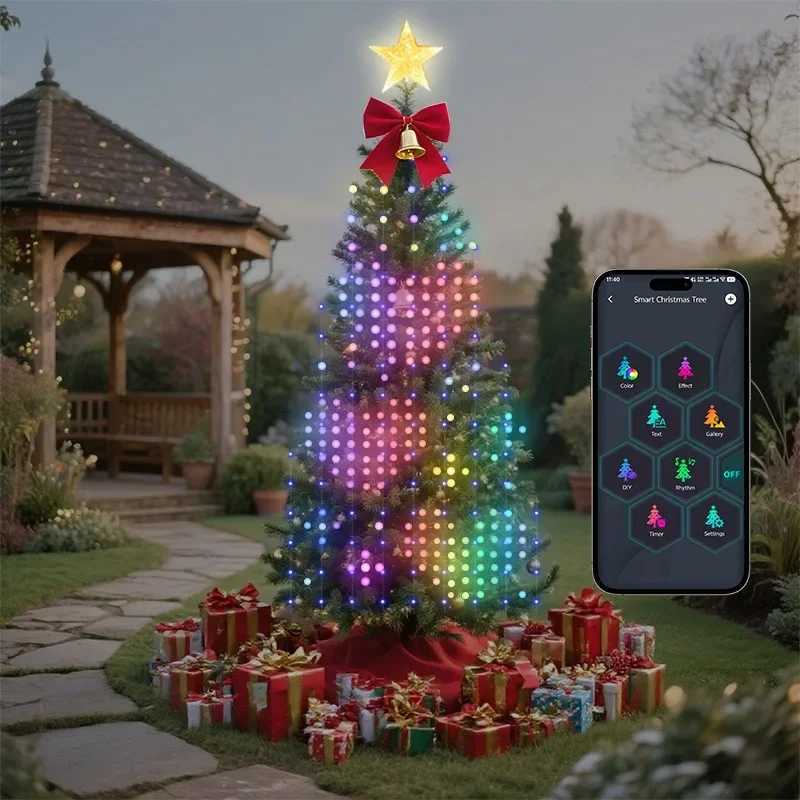 Christmas Tree Lights APP Controlled DIY 16 Million Colors Plug in Christmas Lights for Tree Outdoor Indoor Xmas Decor Z251024 - view 6