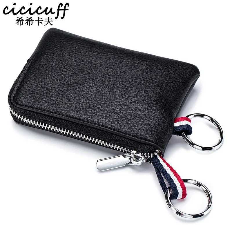 Mens Coin Purse Women Mini Wallet Split Leather Zipper Drivers License Key Case Card Holder Change Purse for Man Clutch Wallet Z251023