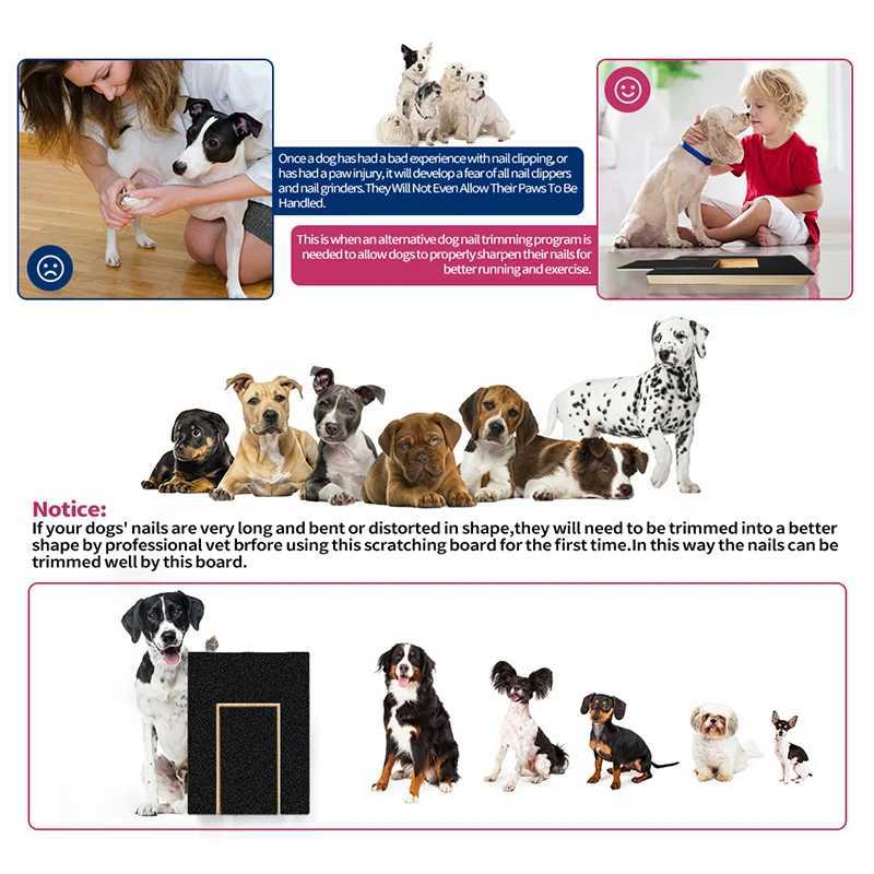 Pet Nail File Board Dog Paw Nail Scratch Pad Trimming Emery Sandpaper Filing Scratch board Polish Pads Z20251024