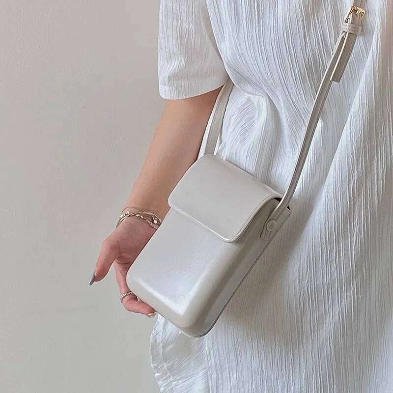 Flap Crossbody Bags Women Mini PU Leather Shoulder Purses And Handbags For Girls Ladies Phone Simple Solid Bag