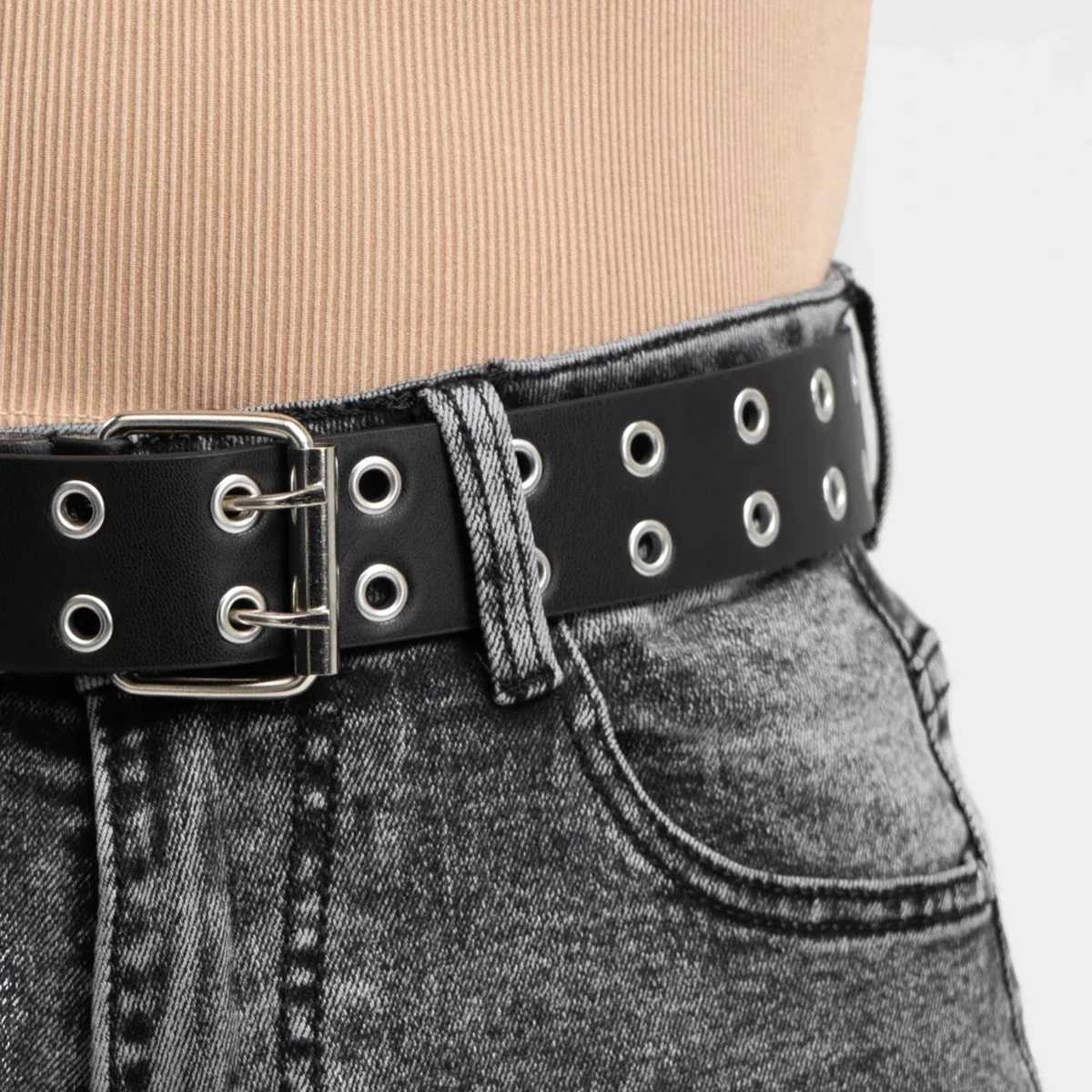 Ladies Fashion Belt Paired with Jeans Gothic Rivet Decorative Belt Street Style Belt Waist Belt Daily Wear Accessories W251024