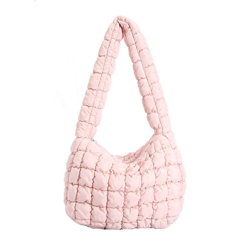 2023 Autumn Winter New Cloud Large Capacity Shoulder Pleated Puff Lightweight Quilted Crossbody Commuter Tote Bag