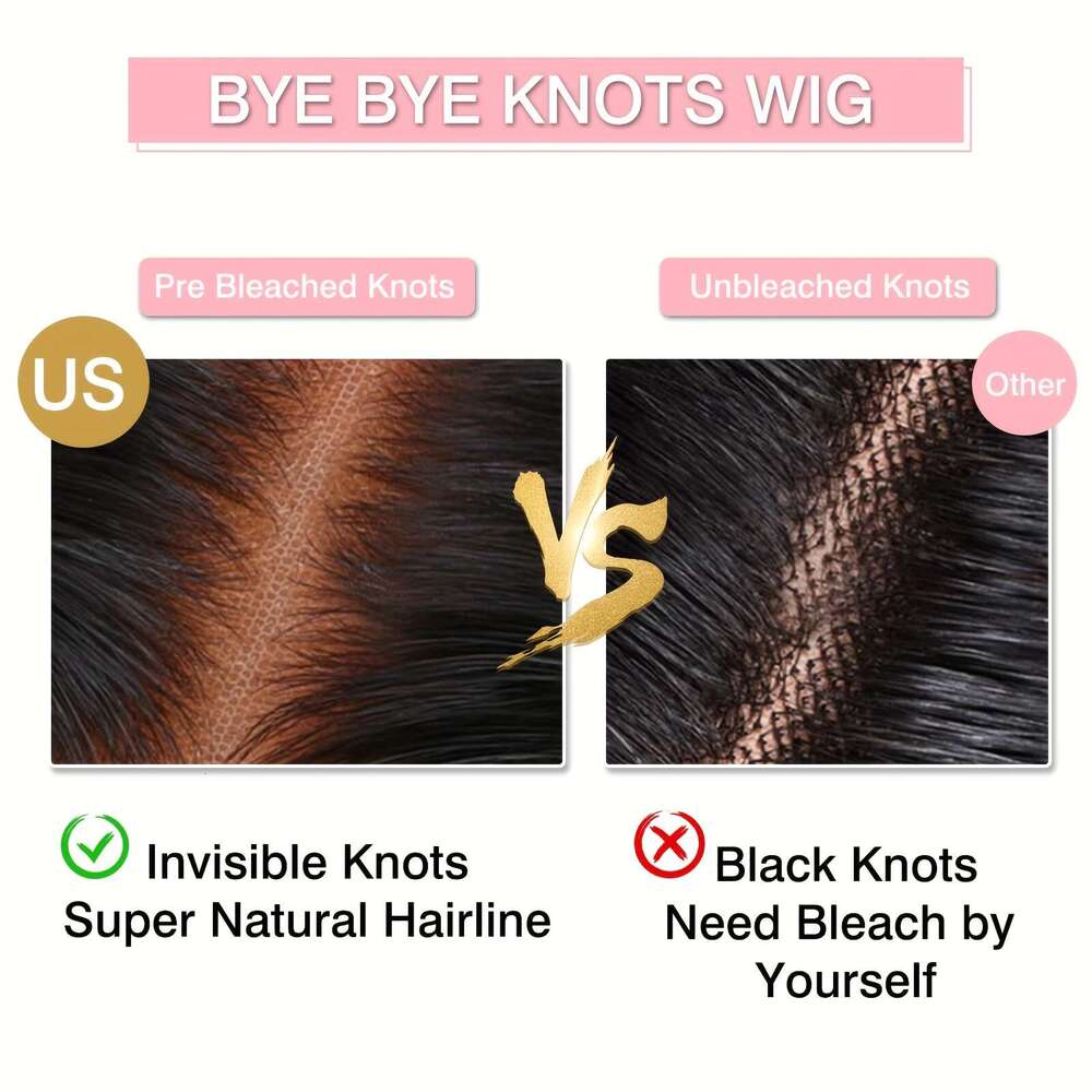 13x6 Wave Front HD Full Lace Frontal Wigs Pre Plucked Bleached Knots 250% Density Deep Curly Human Hair Wig Natural Color 8-36 Inch