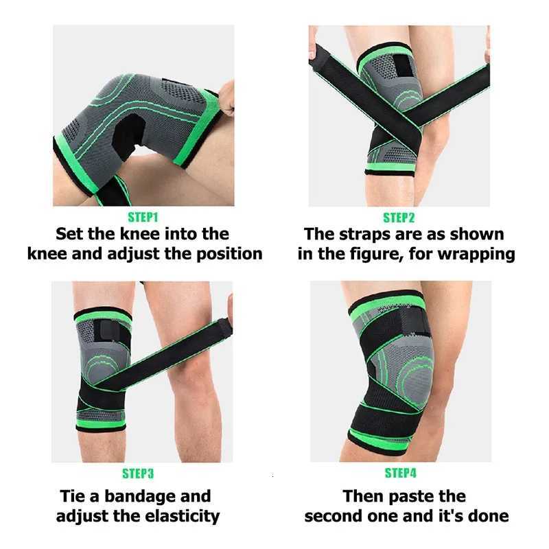 1PCS Adjustable Sports Knee Pad Knee Pain Relief Patella Stabilizer Brace Support for Hiking Soccer Basketball Running SportW251024