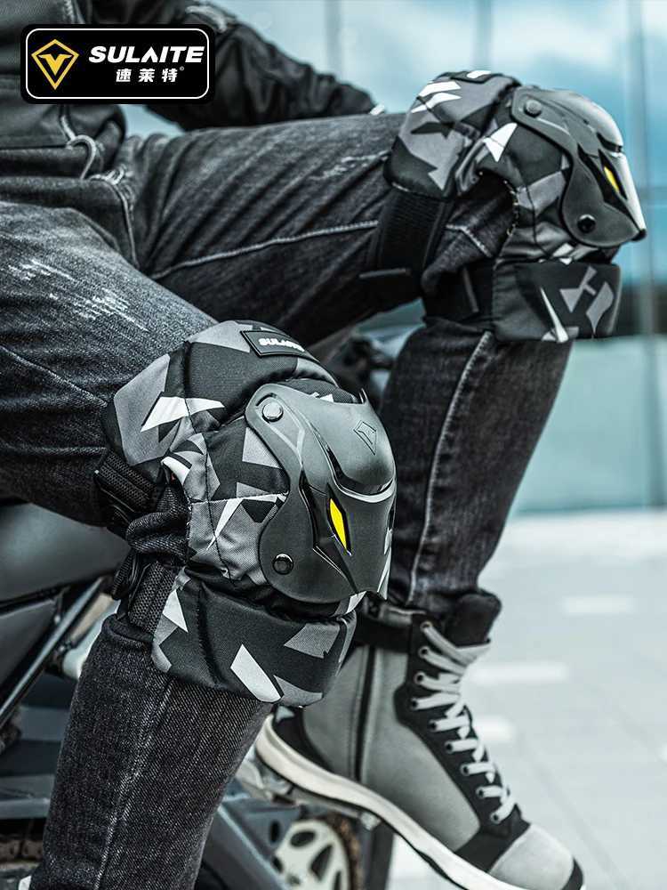 SULAITE Motorcycle Knee Pads Protective Knee Guard for Motorcycle Scooter Skateboard Cycling Riding Knee Brace GearW251024