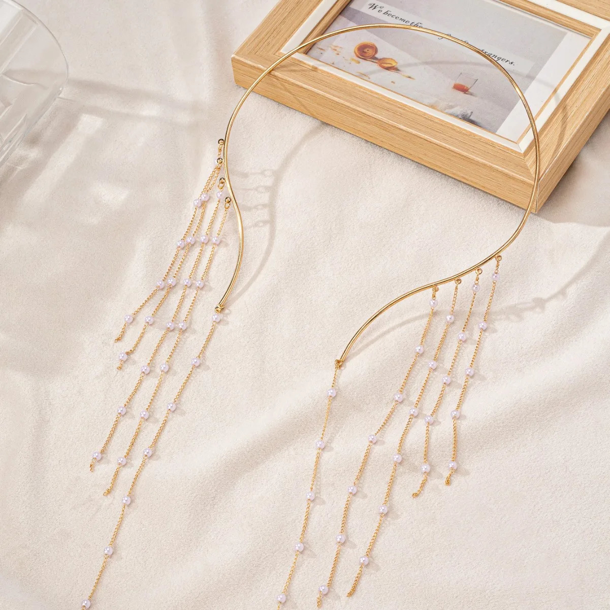 Imitation Pearl Tassel Necklace for Women Simple Fashion Neck Jewelry Party Gift 2025 Style 251016