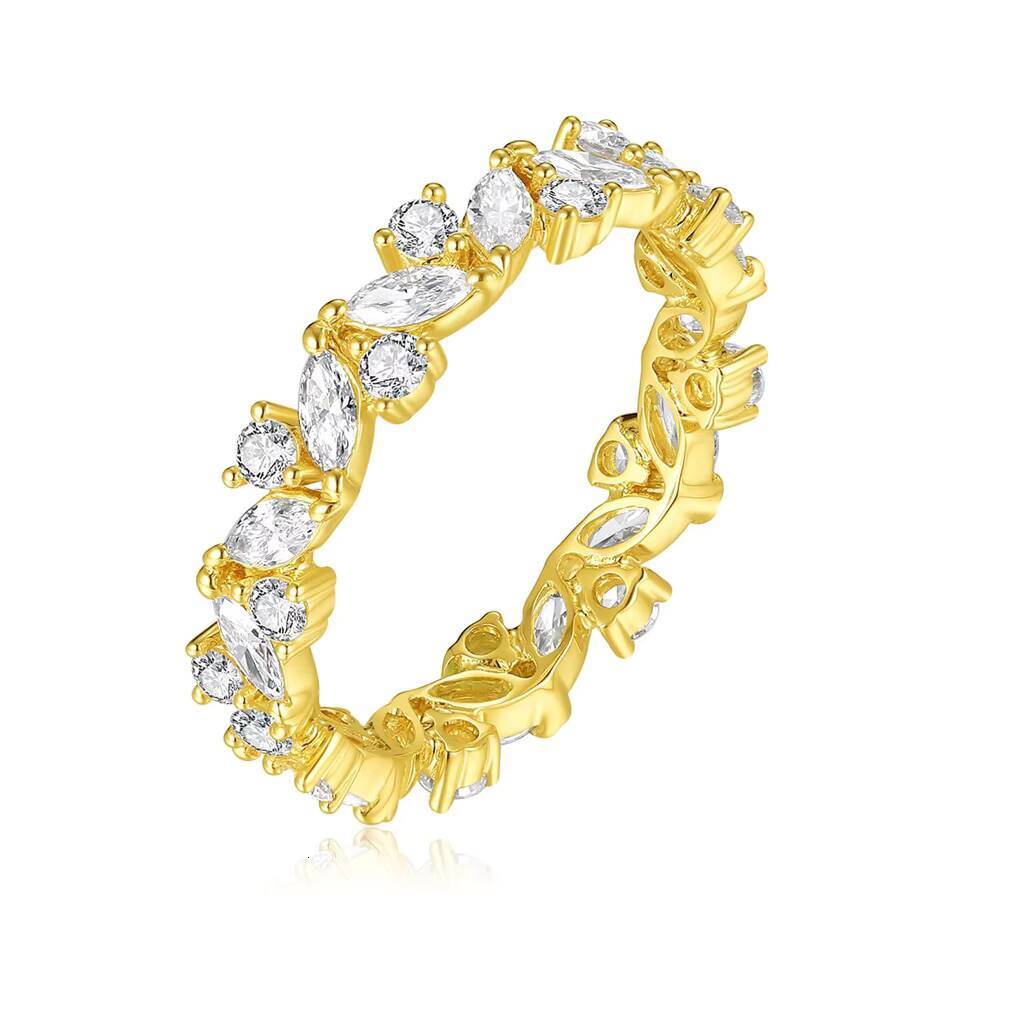 Custom High Jewellery Yellow Gold Ring 9K14K18K Gold CVD Diamond 20 Points Wedding Ring Womens Wedding Ring Proposal Gift