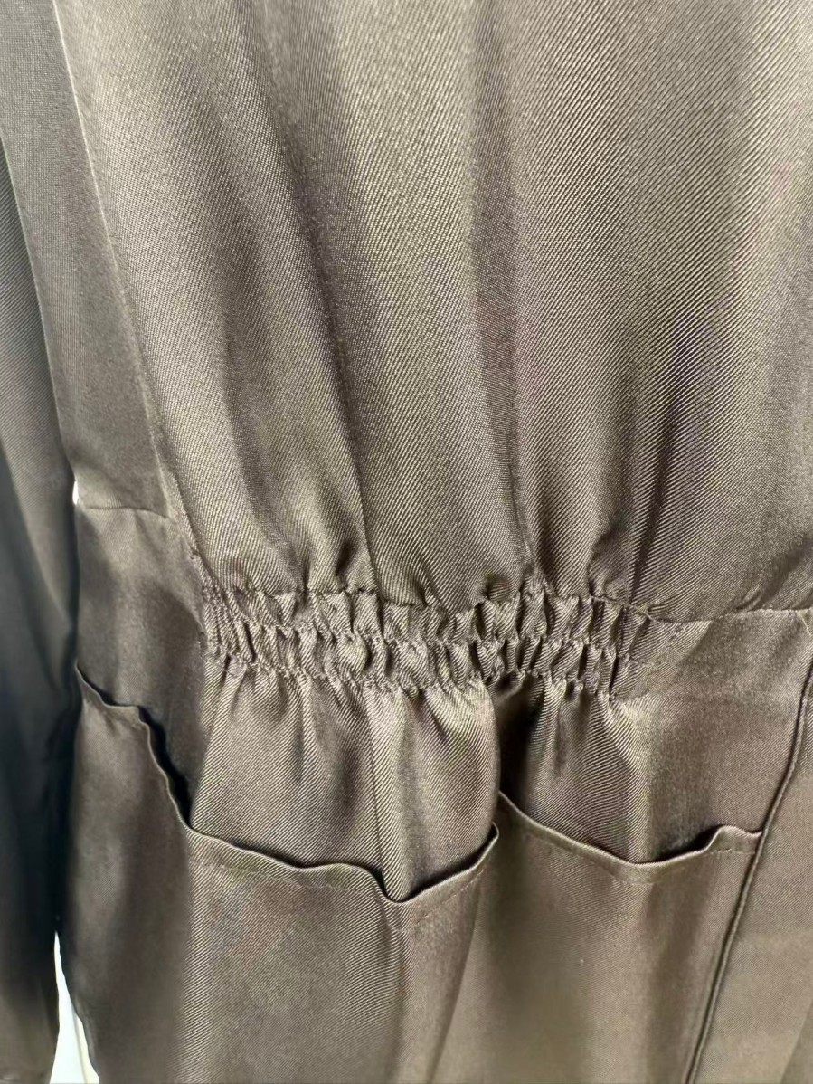 Simple, Sophisticated, Elegant, Light Luxury Round-Neck Silk Shirt-Style Jacket JYS37094