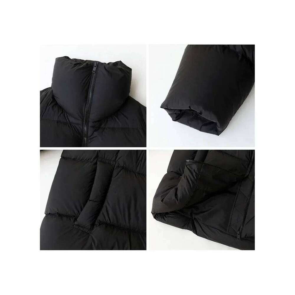 Women's Down Coats Korean Stand Collar Simple Solid Color Warm Casual Jackets Soft Fashion Female Clothing Winter 2025 womens coat