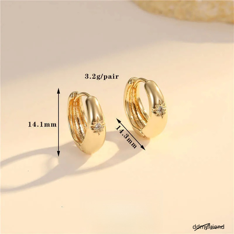 Vintage Style Round Earrings For Women - Inlaid Zircon, Geometric Design, Colorful Accent Ddmyfriend