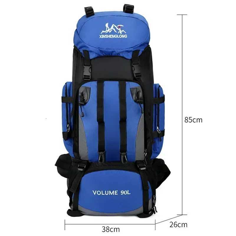 90L Waterproof Hiking Cam pack king Bag Rucksack Large acity Travel Outdoor Sports Bags Cam Equipments Y251017