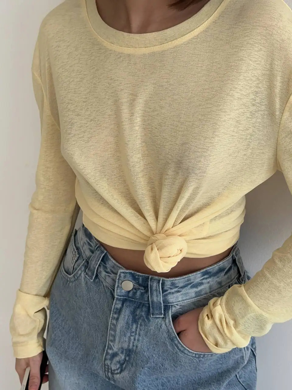 Hirsionsan Basic soft T Shirts Women Summer autumn Long Sleeves Loose Bottom Tees Ladies Casual Knitted Soft Woman Tops 251017