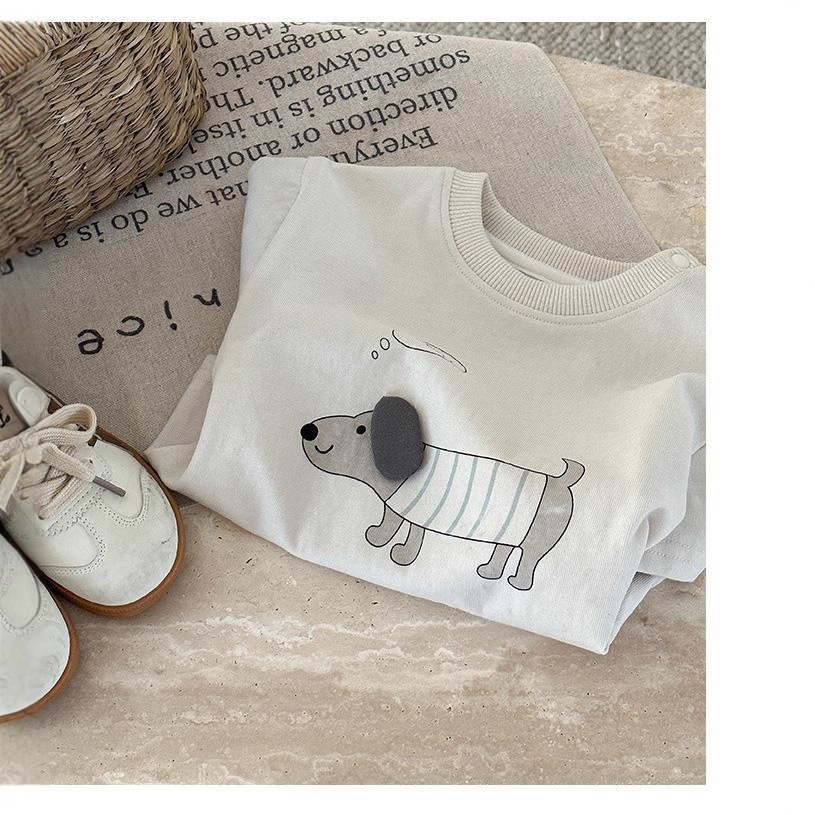 Free Shipping 2025 Trendy Boys Outfit, Mock Layered Long Sleeve Top with Denim Pants, Cool Spring / Autumn Kids Set