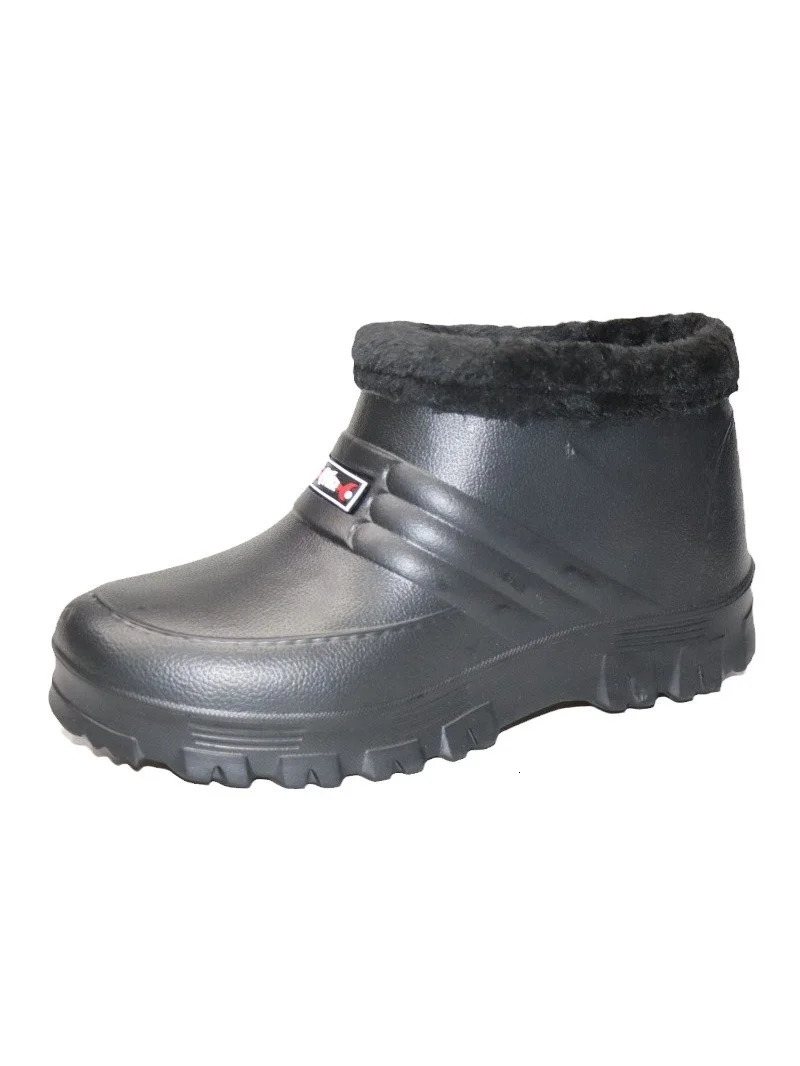 Mens Winter Snow Boots Waterproof Fce Lined Kitchen Laundry Work oes Warm Rain Boots Cotton Single oes SlipOn251020